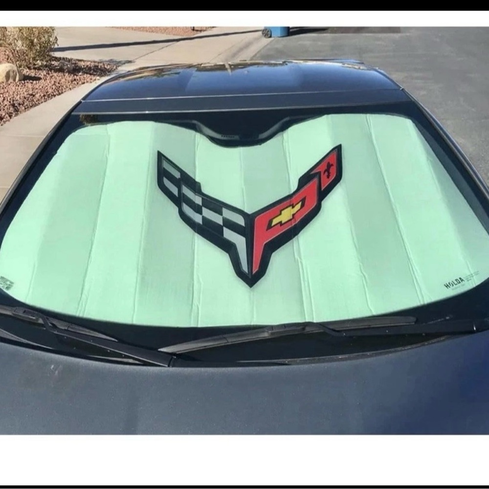 Corvette C8 Windshield Sunshade with Logo
